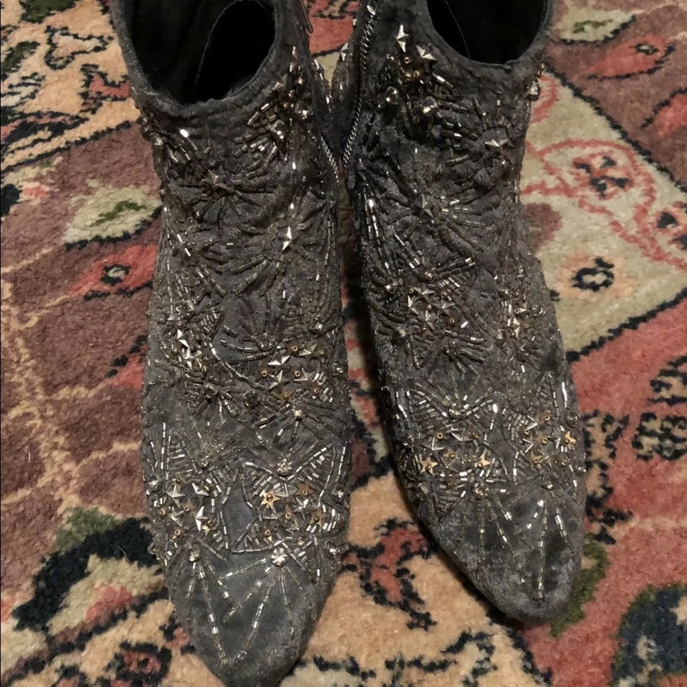 Free People night out booties embellished Sz 39 - Picture 7 of 7